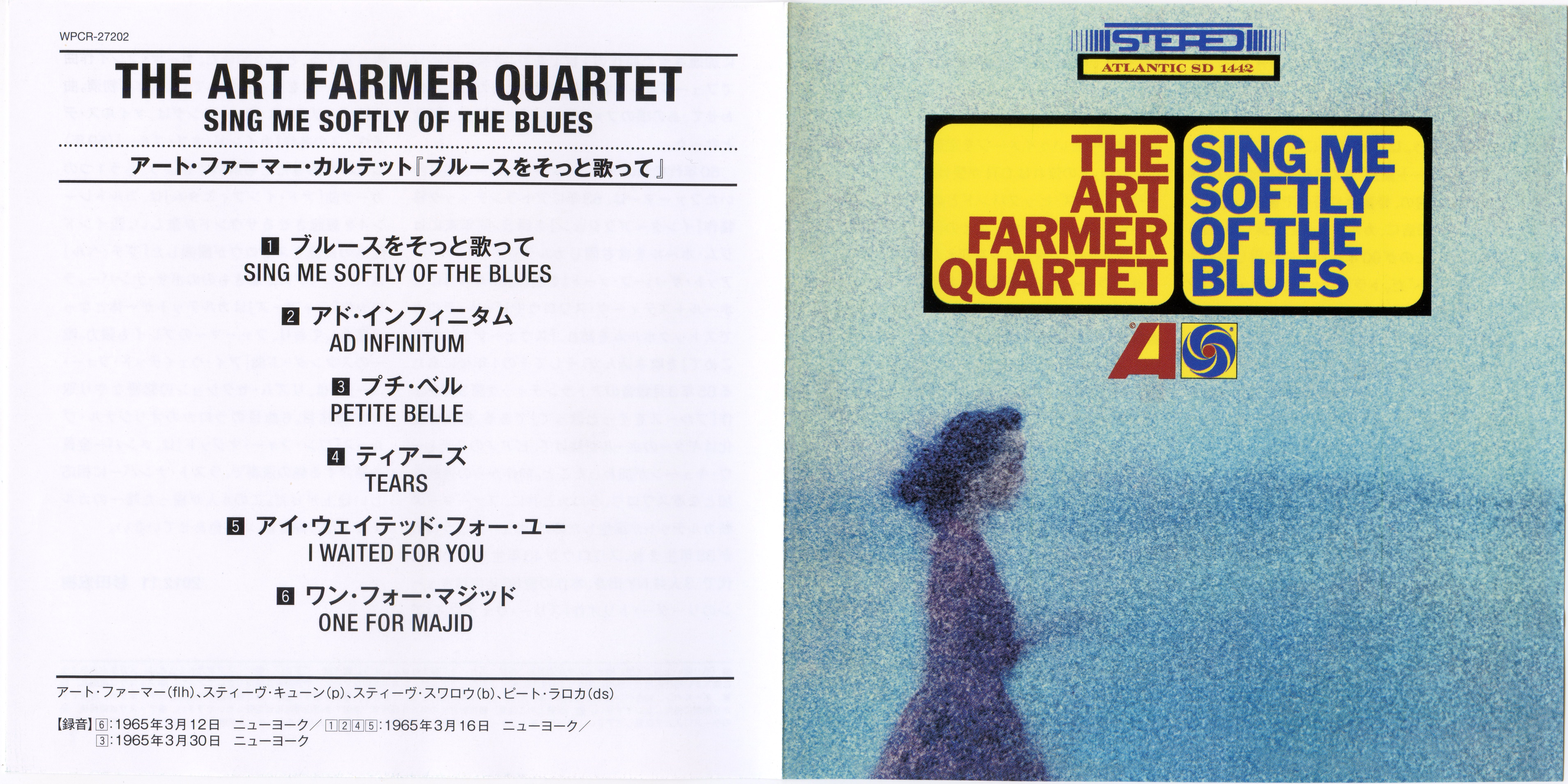 Art Farmer Quartet - Sing Me Softly Of The Blues - Used Vinyl Record image 1