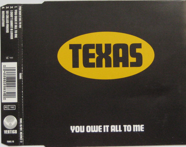 Texas - You Owe It All To Me - Used CD image 1