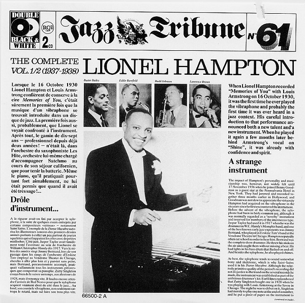 Lionel Hampton - Complete  Vol. 1/2 (1937-1938) - Used Vinyl Record image 1